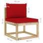 vidaXL Set de muebles de jardín 9 piezas con cojines madera impregnada vidaXL Set de muebles de jardín 9 piezas con cojines madera impregnada