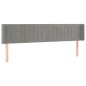 vidaXL Cabecero de terciopelo gris claro 163x16x78/88 cm vidaXL Cabecero de terciopelo gris claro 163x16x78/88 cm