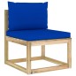 vidaXL Set de muebles de jardín 7 piezas con cojines madera impregnada vidaXL Set de muebles de jardín 7 piezas con cojines madera impregnada