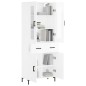 vidaXL Aparador alto madera contrachapada blanco brillo 69,5x34x180 cm vidaXL Aparador alto madera contrachapada blanco brillo 69,5x34x180 cm