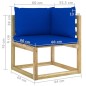 vidaXL Set de muebles de jardín 7 piezas con cojines madera impregnada vidaXL Set de muebles de jardín 7 piezas con cojines madera impregnada