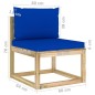 vidaXL Set de muebles de jardín 7 piezas con cojines madera impregnada vidaXL Set de muebles de jardín 7 piezas con cojines madera impregnada