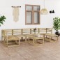 vidaXL Set de muebles de jardín 8 pzas madera de pino impregnada verde vidaXL Set de muebles de jardín 8 pzas madera de pino impregnada verde