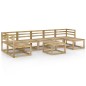 vidaXL Set de muebles de jardín 8 pzas madera de pino impregnada verde vidaXL Set de muebles de jardín 8 pzas madera de pino impregnada verde