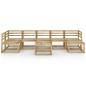 vidaXL Set de muebles de jardín 8 pzas madera de pino impregnada verde vidaXL Set de muebles de jardín 8 pzas madera de pino impregnada verde