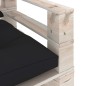 vidaXL Sofá de palets de jardín con cojines negros madera de pino vidaXL Sofá de palets de jardín con cojines negros madera de pino
