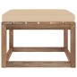 vidaXL Reposapiés de jardín con cojín beige vidaXL Reposapiés de jardín con cojín beige