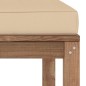 vidaXL Reposapiés de jardín con cojín beige vidaXL Reposapiés de jardín con cojín beige