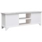 vidaXL Mueble para TV madera de paulownia blanco y gris 108x30x40 cm vidaXL Mueble para TV madera de paulownia blanco y gris 108x30x40 cm
