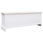 vidaXL Mueble de TV madera paulownia blanco y marrón claro 108x30x40cm