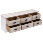 vidaXL Mueble de TV madera paulownia blanco y marrón claro 108x30x40cm
