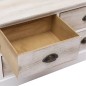 vidaXL Mueble de TV madera paulownia blanco y marrón claro 108x30x40cm
