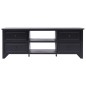 vidaXL Mueble para TV madera maciza de paulownia negro 108x30x40 cm