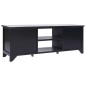 vidaXL Mueble para TV madera maciza de paulownia negro 108x30x40 cm