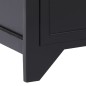 vidaXL Mueble para TV madera maciza de paulownia negro 108x30x40 cm