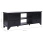 vidaXL Mueble para TV madera maciza de paulownia negro 108x30x40 cm