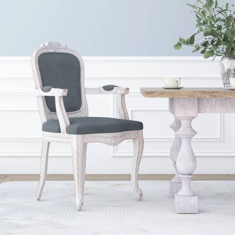 vidaXL Silla de comedor terciopelo gris oscuro 62x59,5x100,5 cm vidaXL Silla de comedor terciopelo gris oscuro 62x59,5x100,5 cm