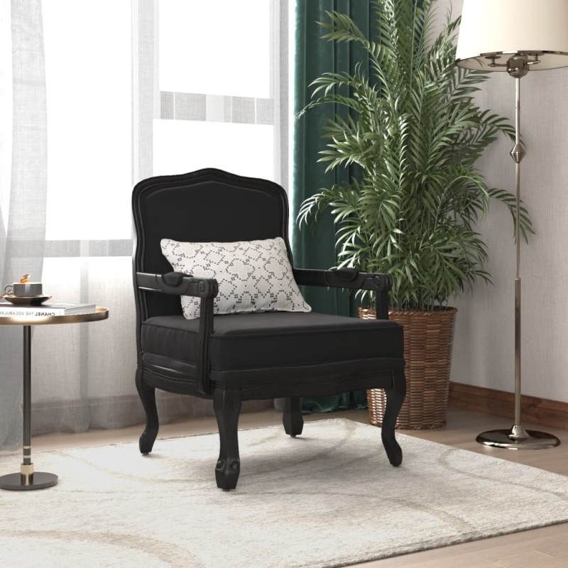 vidaXL Sillón de terciopelo negro 64x64x90 cm vidaXL Sillón de terciopelo negro 64x64x90 cm
