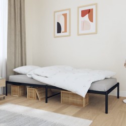 vidaXL Estructura de cama de metal negro 90x200 cm