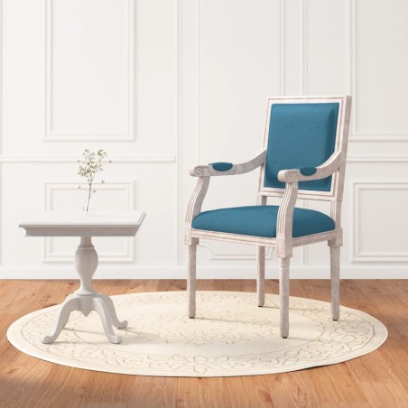 vidaXL Sillón de terciopelo azul 54x59x99 cm
