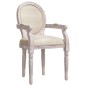 vidaXL Silla de comedor de lino beige 54x56x96,5 cm vidaXL Silla de comedor de lino beige 54x56x96,5 cm