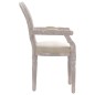 vidaXL Silla de comedor de lino beige 54x56x96,5 cm vidaXL Silla de comedor de lino beige 54x56x96,5 cm