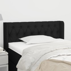 vidaXL Cabecero de tela negro 93x16x78/88 cm