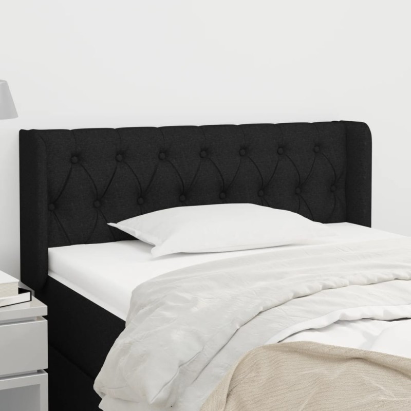vidaXL Cabecero de tela negro 93x16x78/88 cm vidaXL Cabecero de tela negro 93x16x78/88 cm
