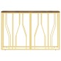 vidaXL Mesa consola acero inoxidable y madera maciza reciclada dorada vidaXL Mesa consola acero inoxidable y madera maciza reciclada dorada