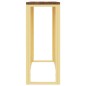 vidaXL Mesa consola acero inoxidable y madera maciza reciclada dorada vidaXL Mesa consola acero inoxidable y madera maciza reciclada dorada