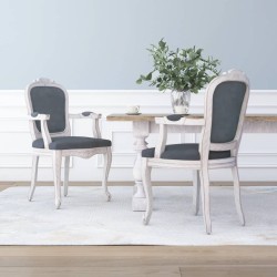 vidaXL Sillas de comedor 2 uds terciopelo gris oscuro 62x59,5x100,5 cm