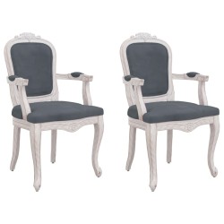 vidaXL Sillas de comedor 2 uds terciopelo gris oscuro 62x59,5x100,5 cm