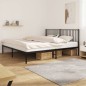 vidaXL Estructura de cama con cabecero metal negro 193x203 cm vidaXL Estructura de cama con cabecero metal negro 193x203 cm