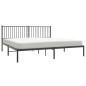 vidaXL Estructura de cama con cabecero metal negro 193x203 cm vidaXL Estructura de cama con cabecero metal negro 193x203 cm