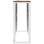 vidaXL Mesa consola acero inoxidable madera maciza reciclada plateada