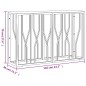 vidaXL Mesa consola acero inoxidable madera maciza reciclada plateada