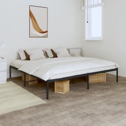 vidaXL Estructura de cama de metal negro 200x200 cm