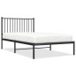 vidaXL Estructura de cama con cabecero metal negro 100x190 cm vidaXL Estructura de cama con cabecero metal negro 100x190 cm