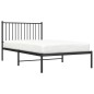 vidaXL Estructura de cama con cabecero metal negro 100x190 cm vidaXL Estructura de cama con cabecero metal negro 100x190 cm