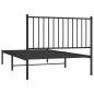 vidaXL Estructura de cama con cabecero metal negro 100x190 cm vidaXL Estructura de cama con cabecero metal negro 100x190 cm