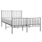 vidaXL Estructura de cama con cabecero y pie metal negro 120x190 cm vidaXL Estructura de cama con cabecero y pie metal negro 120x190 cm