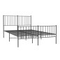 vidaXL Estructura de cama con cabecero y pie metal negro 120x190 cm vidaXL Estructura de cama con cabecero y pie metal negro 120x190 cm
