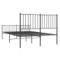 vidaXL Estructura de cama con cabecero y pie metal negro 120x190 cm vidaXL Estructura de cama con cabecero y pie metal negro 120x190 cm