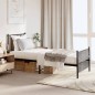 vidaXL Estructura de cama con cabecero y estribo metal negro 75x190 cm vidaXL Estructura de cama con cabecero y estribo metal negro 75x190 cm