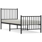 vidaXL Estructura de cama con cabecero y estribo metal negro 75x190 cm vidaXL Estructura de cama con cabecero y estribo metal negro 75x190 cm