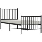 vidaXL Estructura de cama con cabecero y estribo metal negro 75x190 cm vidaXL Estructura de cama con cabecero y estribo metal negro 75x190 cm