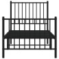 vidaXL Estructura de cama con cabecero y estribo metal negro 75x190 cm vidaXL Estructura de cama con cabecero y estribo metal negro 75x190 cm
