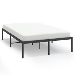 vidaXL Estructura de cama de metal negro 135x190 cm