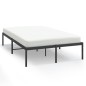 vidaXL Estructura de cama de metal negro 135x190 cm vidaXL Estructura de cama de metal negro 135x190 cm