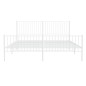vidaXL Estructura cama metal con cabecero y estribo blanco 200x200 cm vidaXL Estructura cama metal con cabecero y estribo blanco 200x200 cm